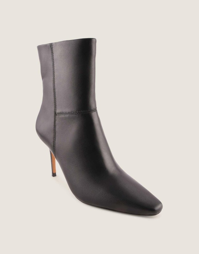 Shelly Shen - Calista Heel Ankle Boots Black Leather