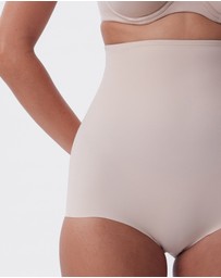 Bras N Things - Microfibre High Waist Brief - Nude