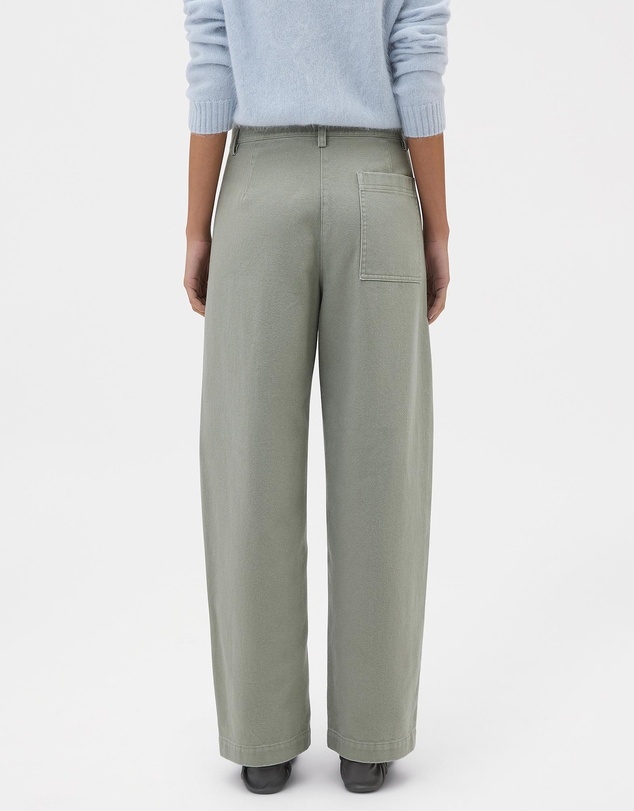 Oroton - Barrel Twill Leg Pants