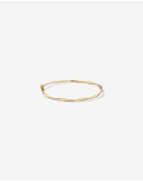 Michael Hill - 60mm Hollow Twist Bangle In 10kt Yellow Gold