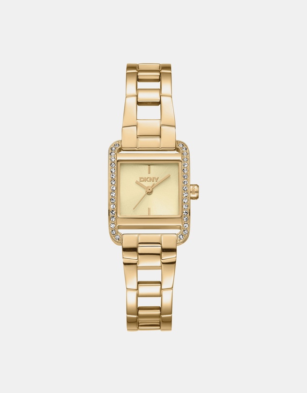 DKNY - Mini Gold 21x27mm Womens Watch + Gold Bracelet