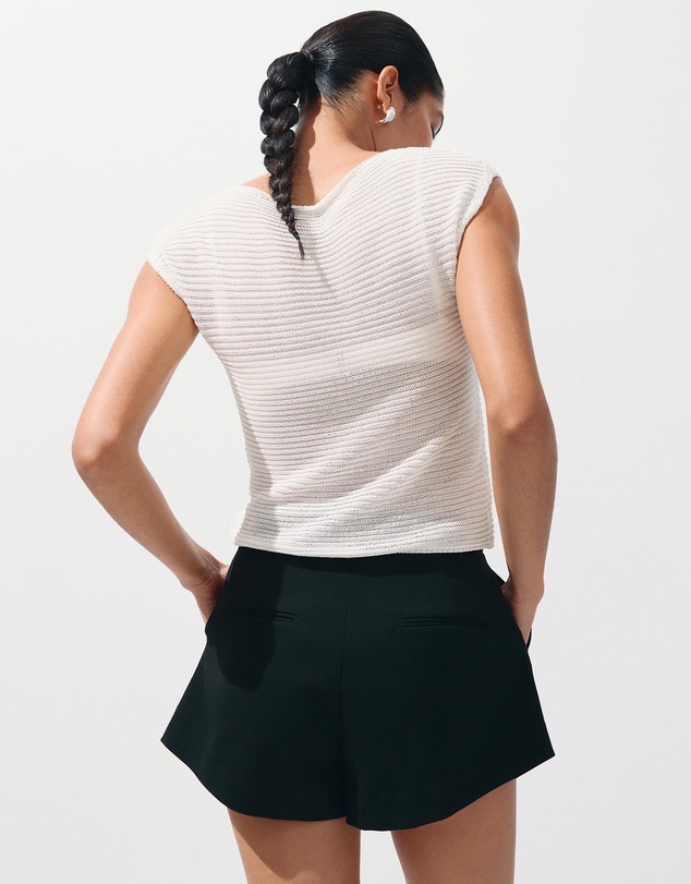 M.N.G - Short-Sleeved Knitted Sweater