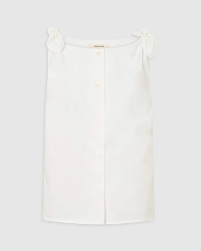 Oroton - Tie Shoulder Shell Top