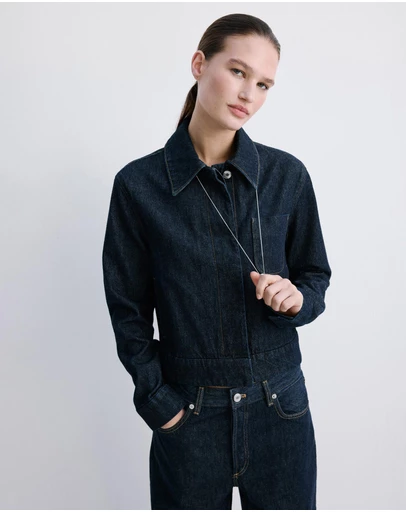 M.N.G - Fitted Denim Jacket With Pockets