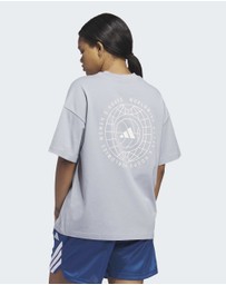 adidas Performance - ADIDAS WORLD WIDE HOOPS GRAPHIC TEE Womens