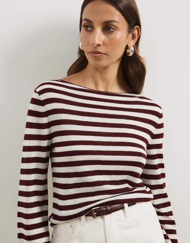 Atmos&Here - Bella Fine Knit Stripe Top