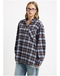 Insight - Arlo Plaid Boyfriend Long Sleeve Shirt