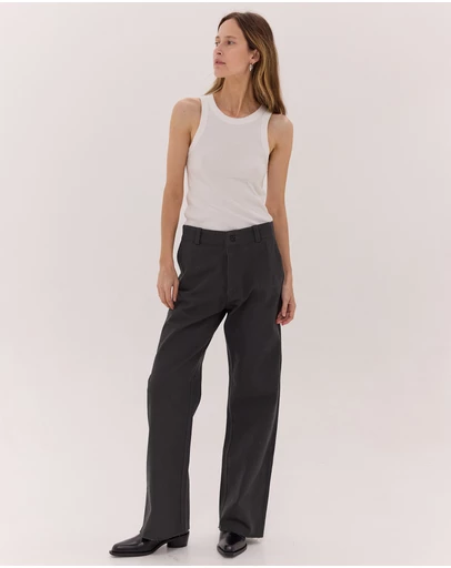 Cloth & Co. - The Wide Leg Denim Jeans | Carbon