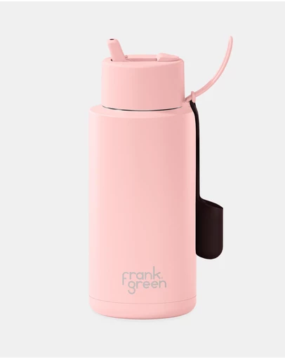 Frank Green - Lip & Sip Set - 34oz Ceramic Reusable Bottle + Lip Gloss Holder Blushed