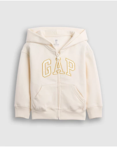 GAP - VintageSoft Fleece Logo Full-Zip Hoodie - Babies-Kids