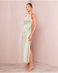 Azzurielle - Qarol Square Neck Maxi Dress