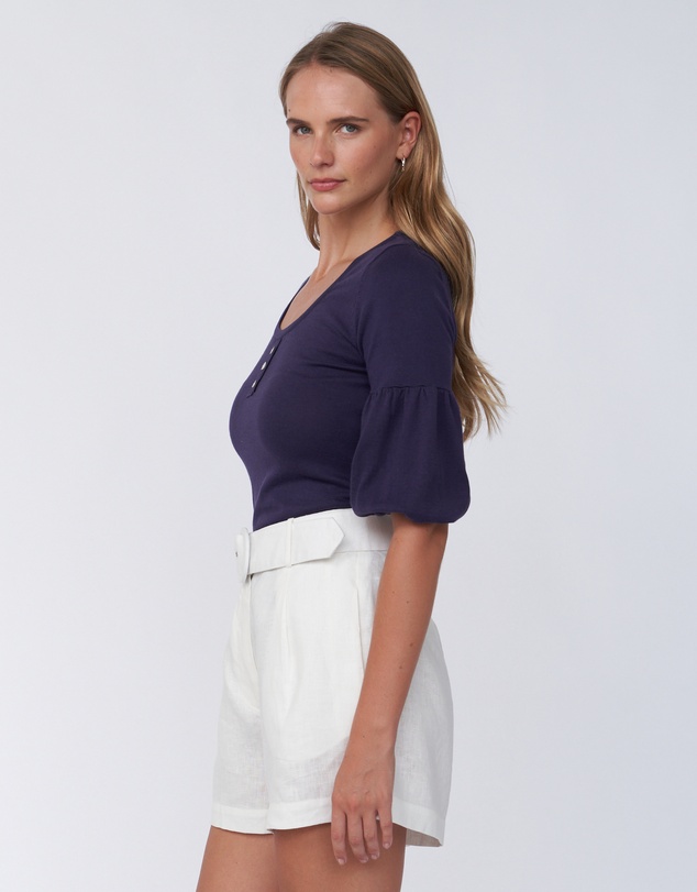 Amelius - Frances Three Quarter Puff Sleeve Knit