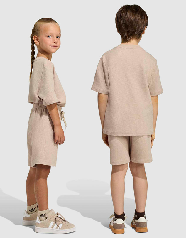 adidas Originals - Loose Waffle Short T-Shirt Set - Kids-Teens