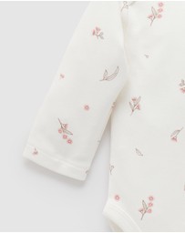 Purebaby - Easy Neck L/S Bodysuit 2 pack-Babies