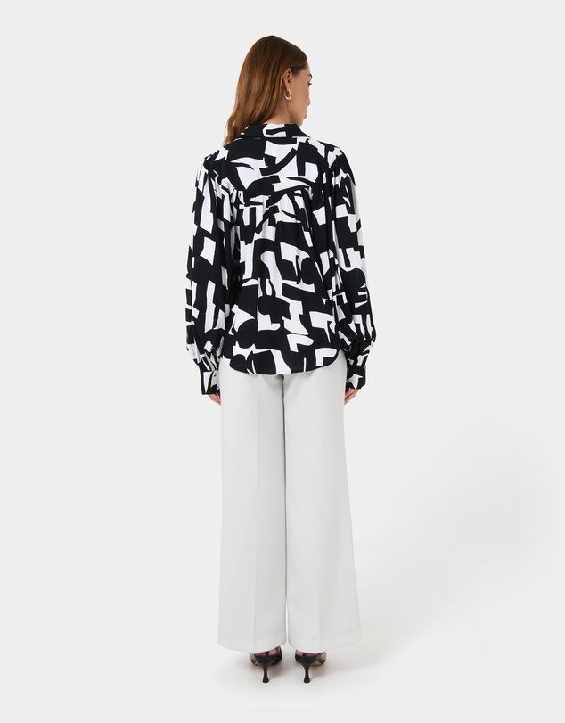 Forcast - Anella Monochrome Print Blouse