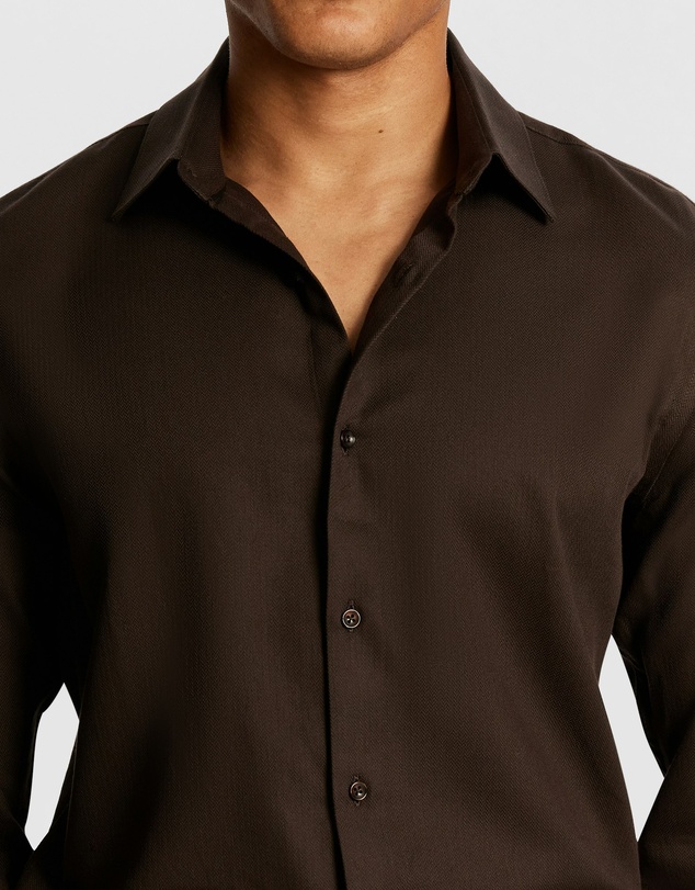 yd. - Nightfall Cotton Herringbone Regular Fit Shirt
