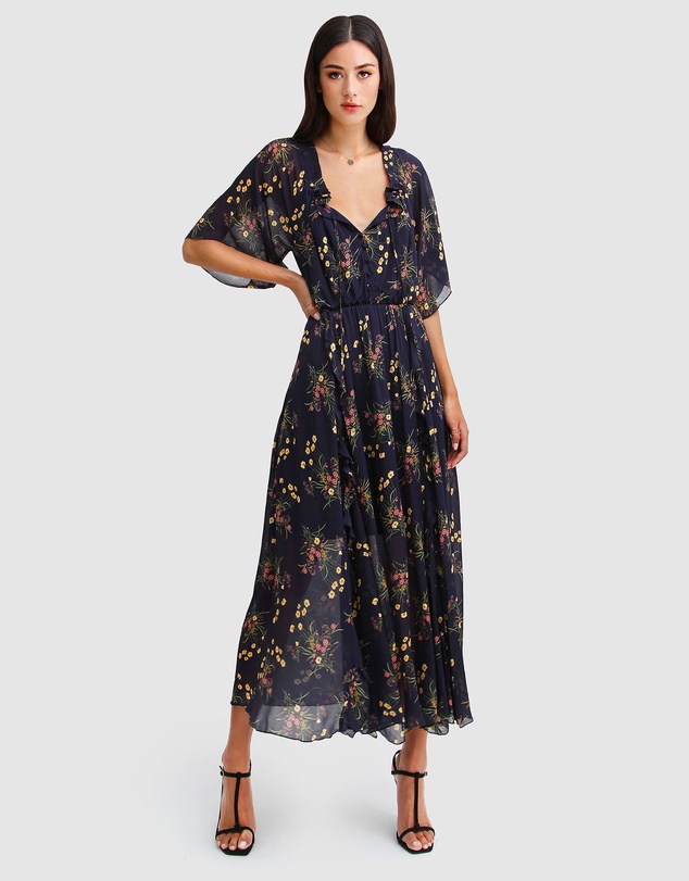 Belle & Bloom - Amour Amour Ruffled Midi Dress