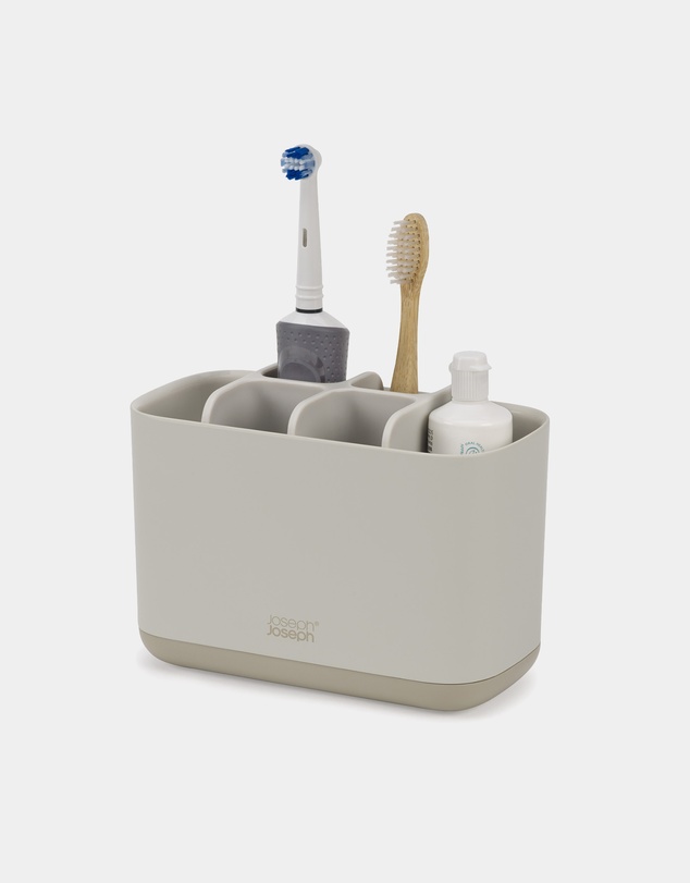Joseph Joseph - EasyStore™ Large Toothbrush Caddy with Matt Finish (Ecru)