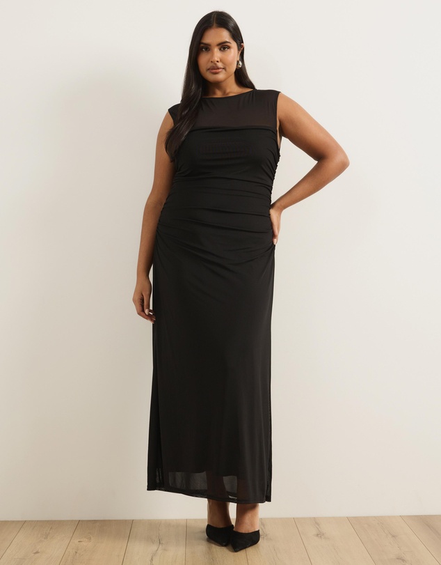 Atmos&Here Curvy - Monique Mesh Midi Dress