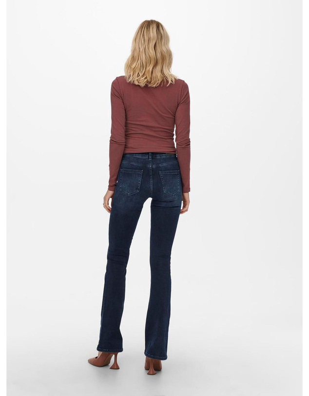 ONLY - Blush Mid Rise Flared Jeans