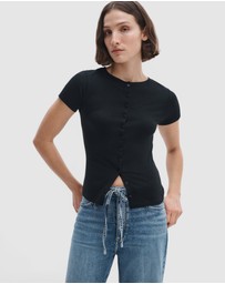 rag & bone - The Knit Button Tee