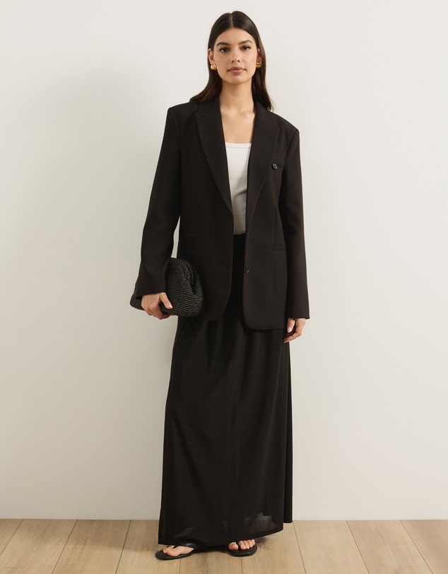 Atmos&Here - Bree Mesh Maxi Skirt With Side Split