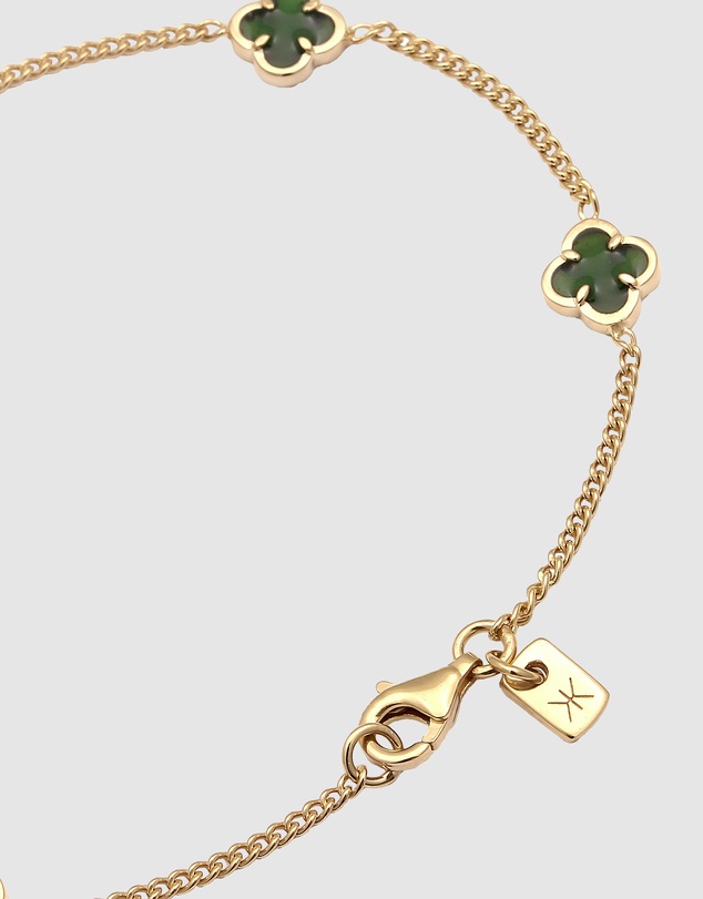 Kuzzoi - ICONIC EXCLUSIVE - Cloverleaf Bracelet in Gold-Plated 925 Sterling Silver