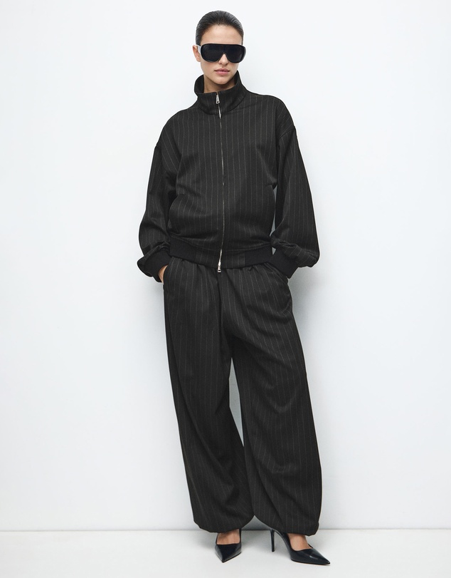 M.N.G - Pinstripe Bomber Jacket