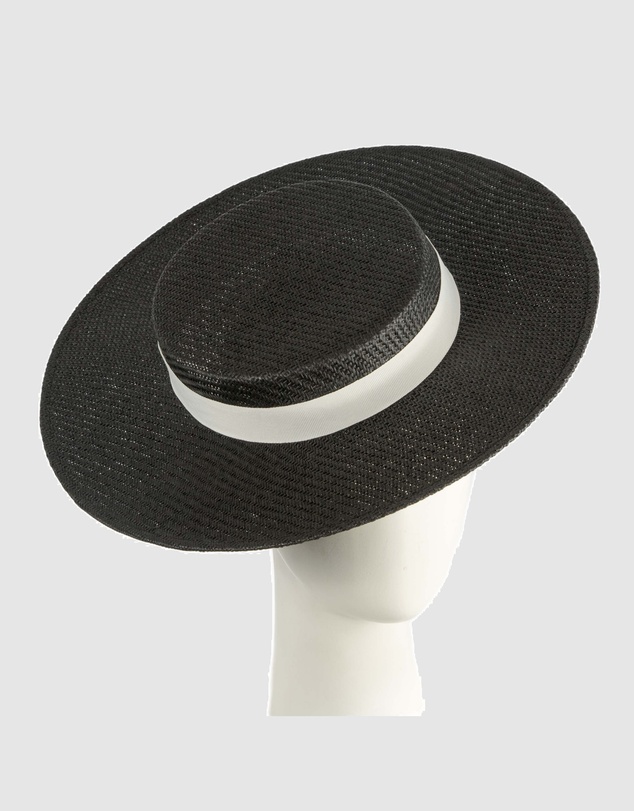 Max Alexander - Black and White Boater Hat