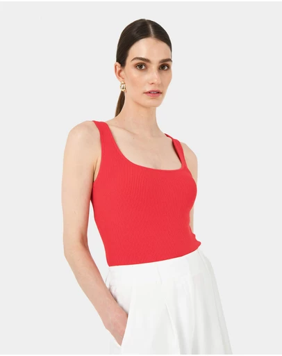Forcast - Vivi Rib Knit Tank Top