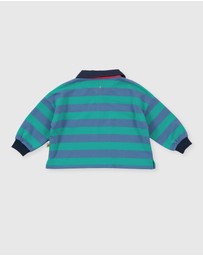 Goldie + Ace - Rugby Stripe Terry Sweat Top - Babies-Kids