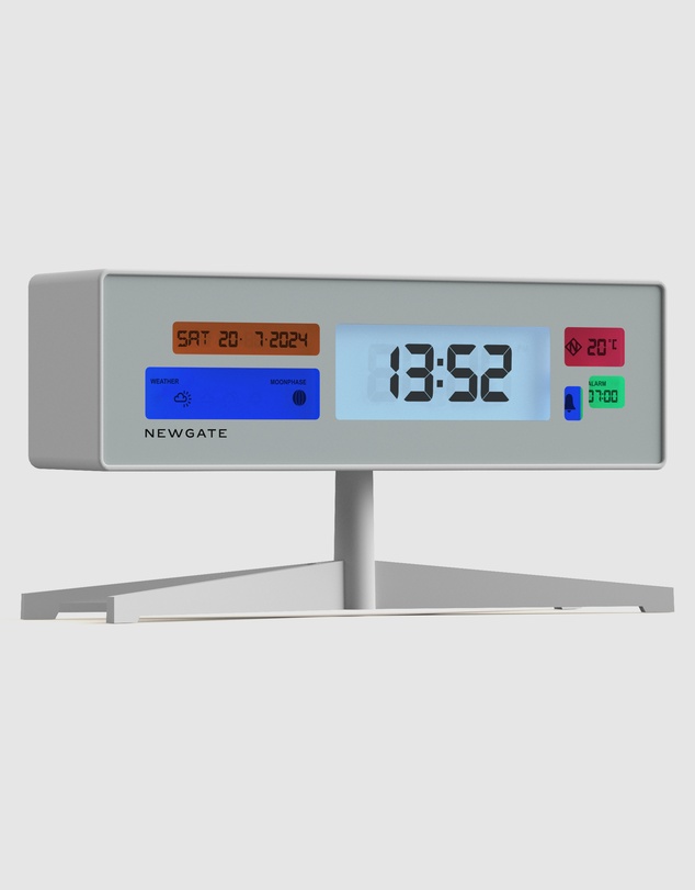 Newgate - Newgate Supergenius Lcd Alarm Clock Matte White