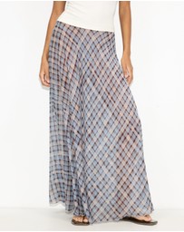 Dazie - Afloat Check Maxi Skirt