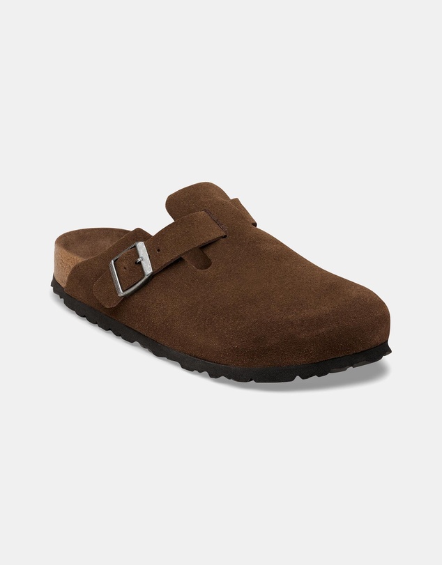 Birkenstock - Boston Sfb Tonal Footbed Suede Leather Regular Shoes - Unisex