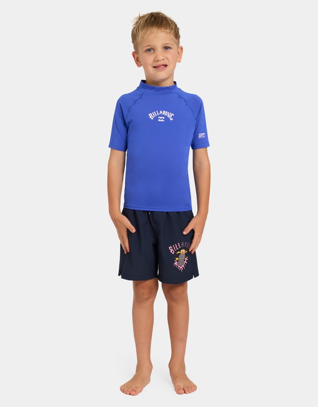Billabong - Toddlers All Day Arch Regular Fit Short Sleeve Rashguard