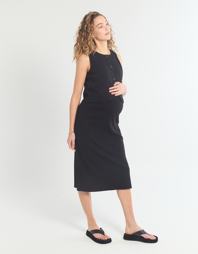 Soon Maternity - Isla Soft Rib Feeding Dress