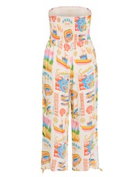 City Chic - Smocked Print Jumpsuit