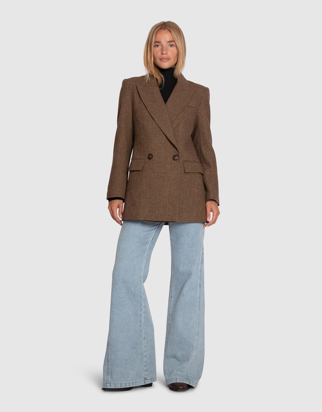 Belle & Bloom - Big Brother Talk Wool Blend Blazer