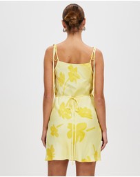 Third Form - Wild Flower Wrap Mini Slip Dress