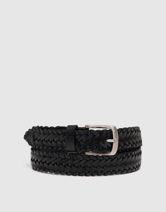 Oxford - Lewis Mens Leather Plaited Belt
