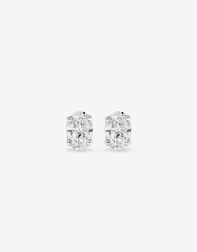 Michael Hill - 0.50TW Lab Diamond Oval Stud Earrings in Silver
