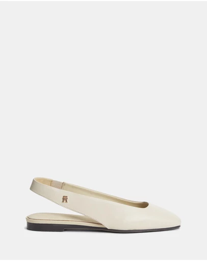 Tommy Hilfiger - Lana Leather Sling Back Ballerina Flats - Women's