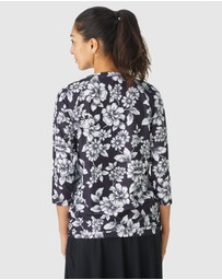 Modest Mermaid - Relaxed fit 3/4 classic top SPF50+