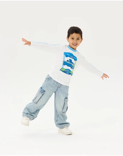 Rock Your Kid - Hot Wheels Long Sleeve Tee - Kids-Teens