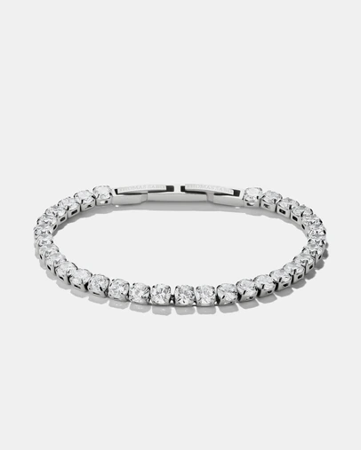 THOMAS SABO - Stainless Steel Tennis Bracelet with White Zirconia
