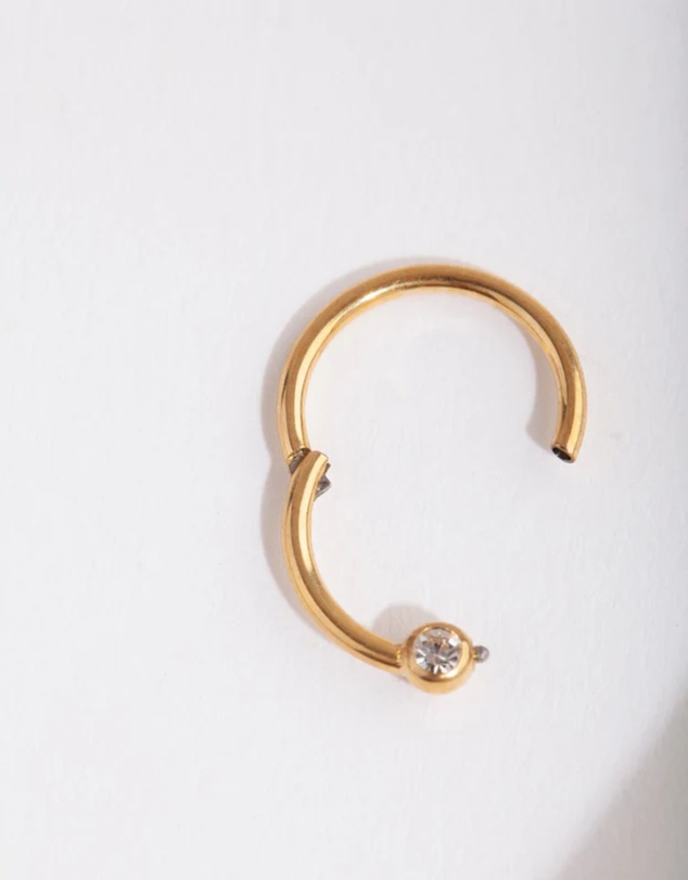 Lovisa - Gold Diamante Belly Clicker Ring