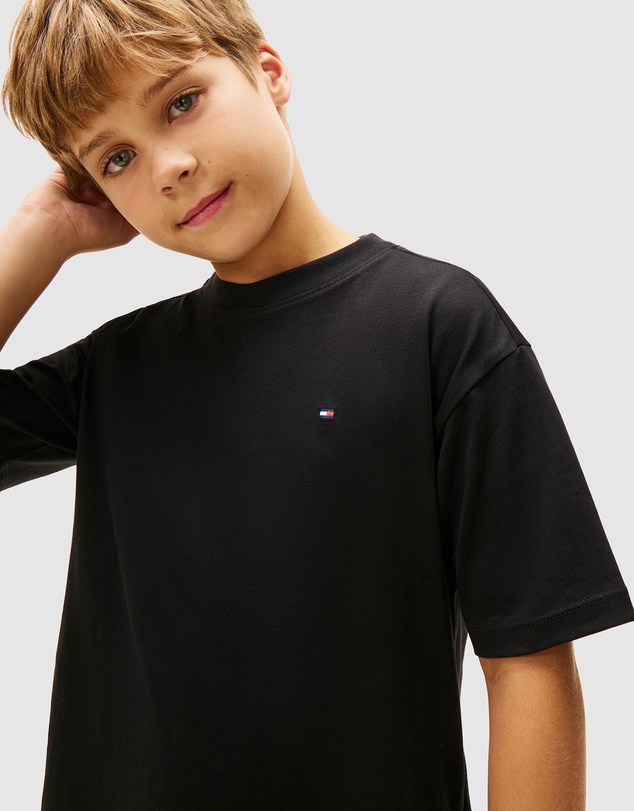 Tommy Hilfiger - Flag Embroidery Crew Neck T-Shirt - Teens