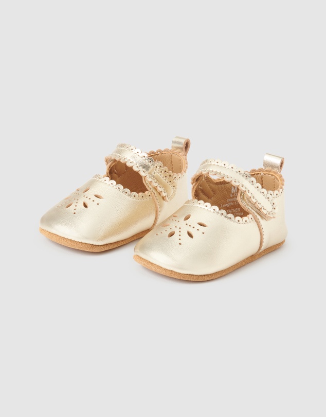 Purebaby - Leather Eyelet Mary Jane-Kids-Babies