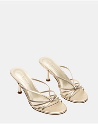Steve Madden - Edna Champagne Leather Heels