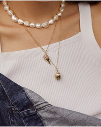 Wanderlust + Co - Cafe W+Co Ice-Cream Gold Necklace